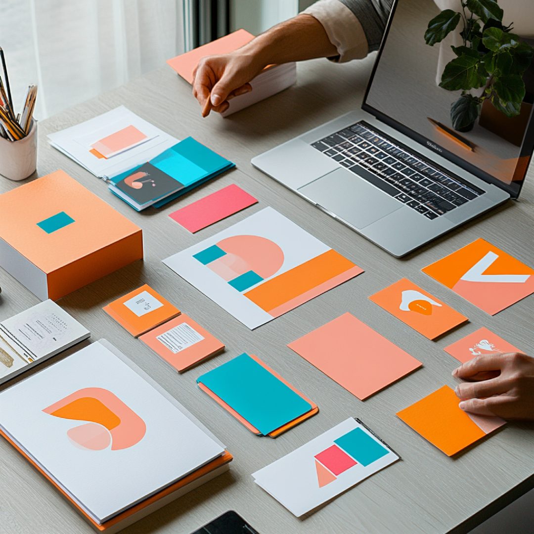 person-integrating-branding-elements-into-design-system-cohesive-visual-identity